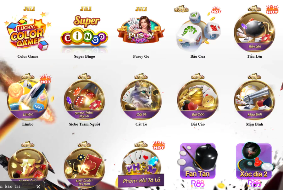 Bet88 cung cấp đa dạng trò chơi đánh bài