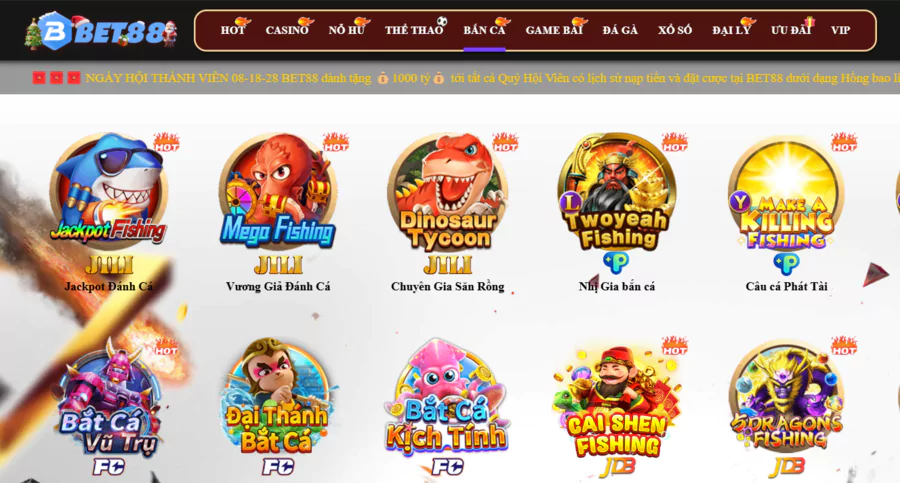 Bắn cá BET88 tạo nên chuyến phiêu lưu kỳ thú mới lạ