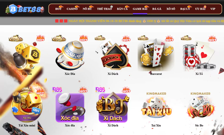 Chất lượng đỉnh cao từ sảnh game bài BET88